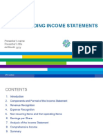 Understanding Income Statements: Presenter's Name Presenter's Title DD Month Yyyy