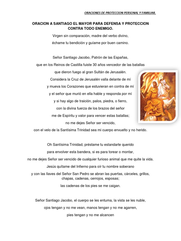Oraciones de Proteccion Personal y Familiar | PDF