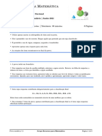 Prova Modelo N.º 4 - Grupo Recursos para Matemática