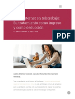 Luz e Internet en Teletrabajo - Su Tratamiento Como Ingreso y Como Deducción - Caballero y Asociados