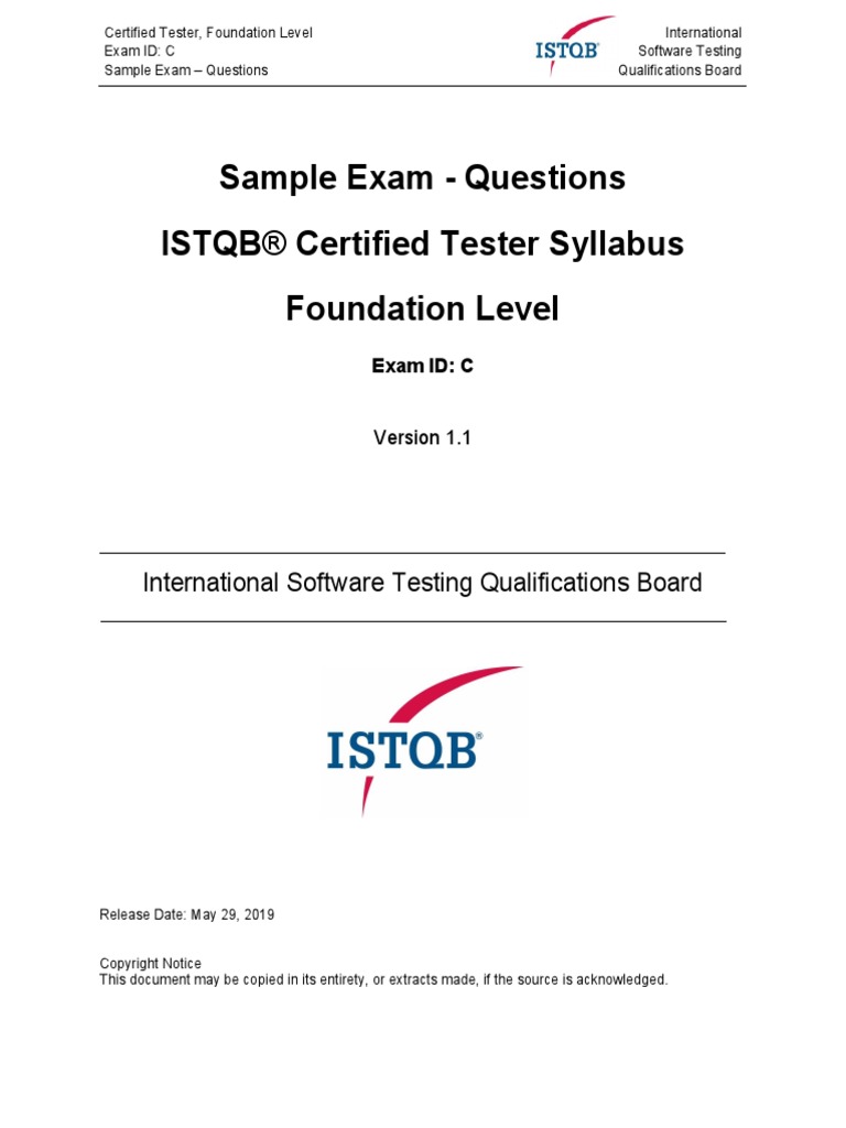 Istqb Exam Sample Questions