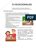 Tareas Vacacionales 3er Grado 2021-2022