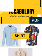 VOCABULARY - clothes and accessories