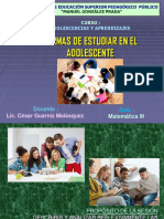 Formas de Estudiar en El Adolescente