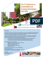 CSET 2022 Conference Sustainability Emerging Technologies