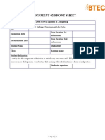 Assignment 02 Front Sheet: Qualification BTEC Level 5 HND Diploma in Computing Unit Number and Title Submission Date