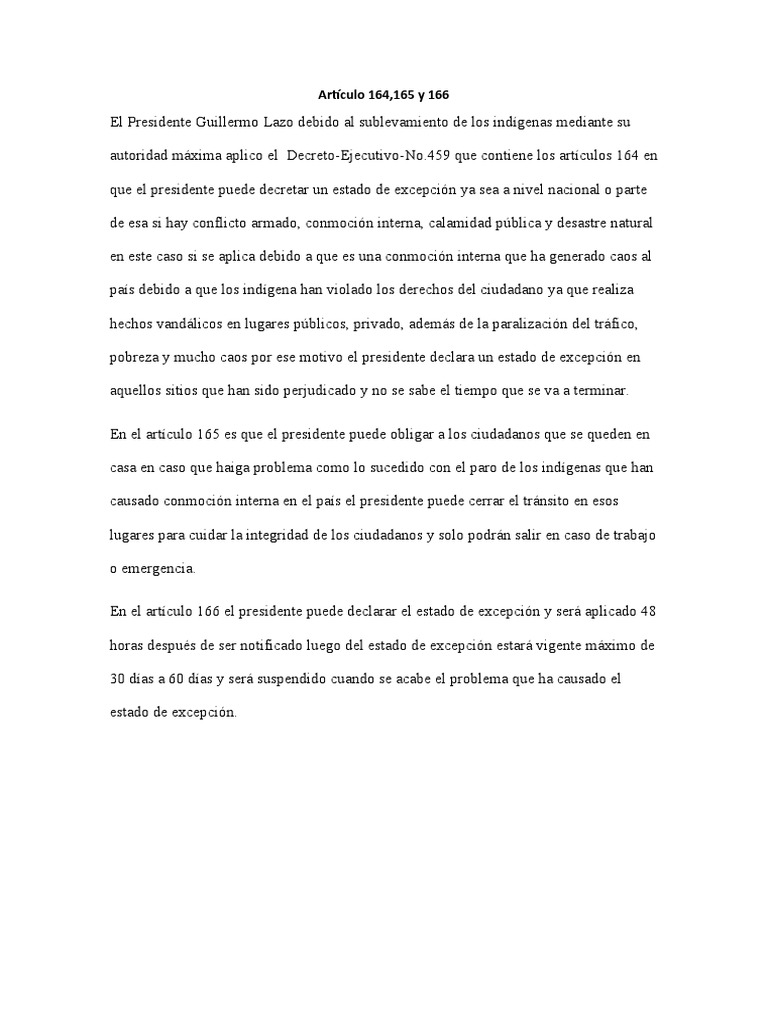 Artículo 164 | PDF | Política | Ciencias sociales