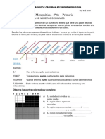 Ficha 26 ESCRITURA DE NÚMEROS DECIMALES Matematica 4 To Prim.