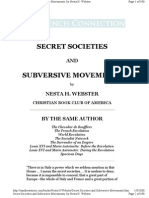 Secret sSocieties and Subversive Movements by Nesta H. Webster