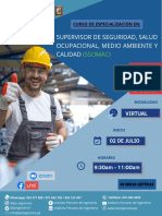 Supervisor de Seguridad, Salud Ocupacional, Medio Ambiente Y Calidad