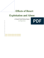 The Effects of Desert Exploitation and Abuse: A Formal United Nations Report