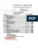 Price List Piping Spbu Bulan Mei 2017: NO Description UPP Polyetheline 1,5" (50mm) Harga Normal