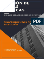 Definir Los Procedimientos de Selección Señalados en La Ley de Contrataciones Del Estado