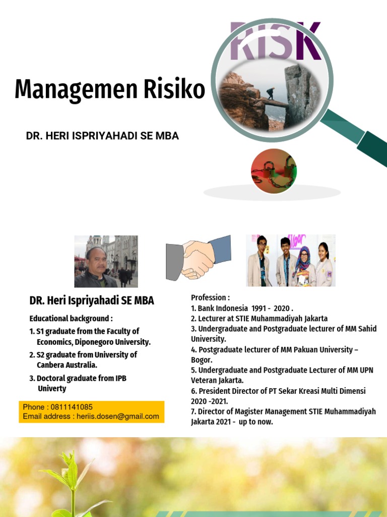 18 150907 Content Upload 1646822300 Kuliah 1 Overview Manajemen Risiko