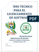 ESTUDIO TECNICO PARA EL LICENCIAMIENTO DE SOFTWARE DE LA MUNICIPALIDAD PROVINCIAL DE BAGUA