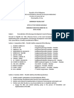 Republic of The Philippines Bangsamoro Autonomous Region in Muslim Mindanao Province of Lanao Del Sur Municipality of Wao