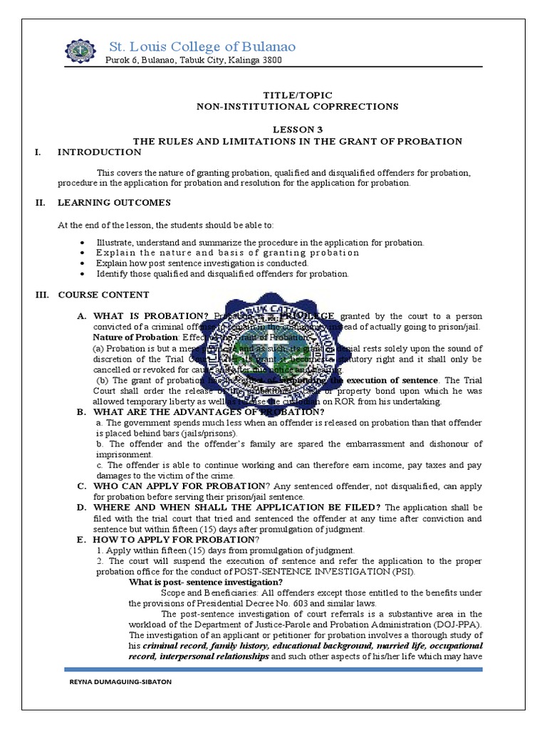 Understanding The Rules And Limitations Of Probation A Guide To