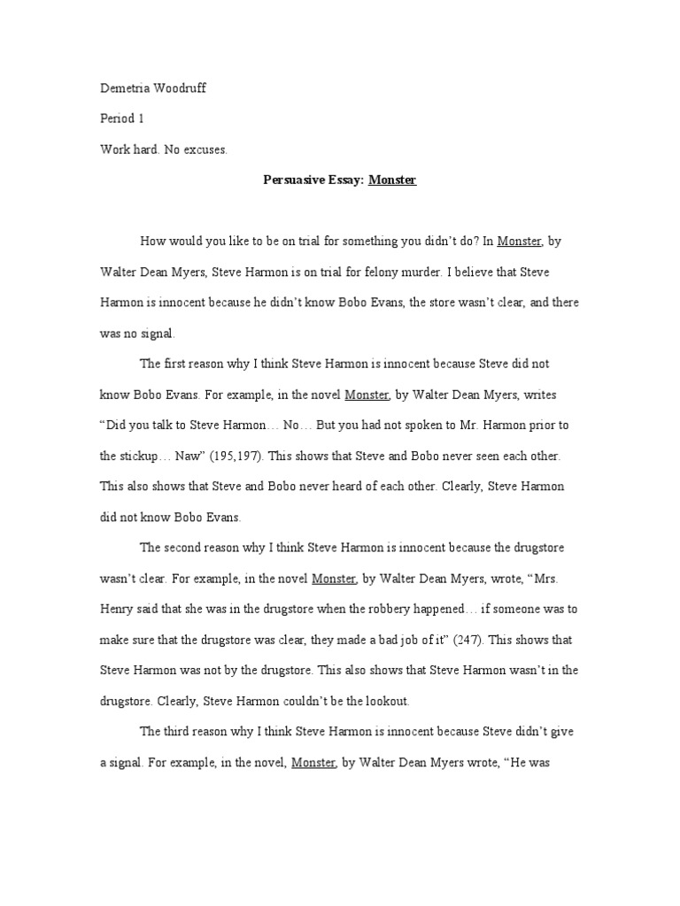 Monster Essay PDF