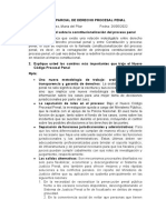 Examen Parcial de Derecho Procesal Penal