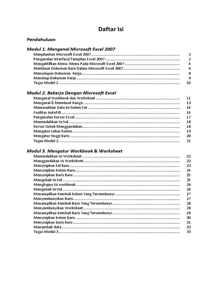 Modul Excel Basic | PDF