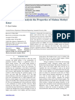 Production and Analysis The Properties of Mahua Methyl Ester