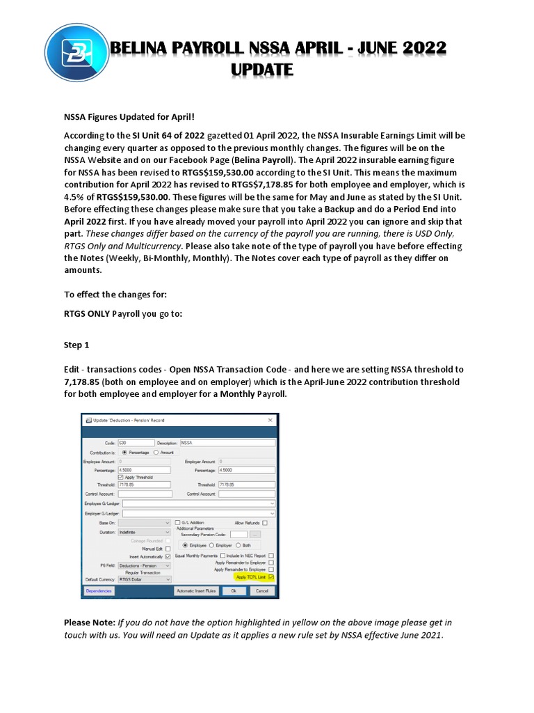 NSSA Threshold April To June 2022 | PDF | Payroll Tax | United States ...