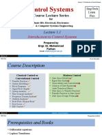 Lecture 1.1 Introduction to Control Systems