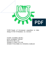 TOPIC:Trends of Government Expenditure in India During COVID-19 Pandemic: An Overview