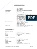 CV: Yudi Hermantos NDT Qualifications and Experience