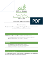 Operations & Training Plan Draft for Sustainable Fulfillment