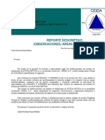 Reporte descriptivo observaciones/áreas rectificadas CEIDA