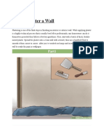 How To Plaster A Wall