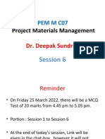 Pem M C07: Project Materials Management