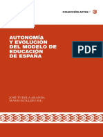 Autonomía y Evolución Del Modelo de Educación de España