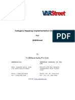 Category Mapping Implementation Document For Varstreet: Varstreet India Pvt. LTD