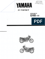 XZ400 (14X) Parts Fiche Japanese Model in Japanese (Reduced Size)