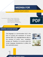 Teaching Media for Language FeaturesThis concise title summarizes the key aspects of the document - it is about teaching media for language features. The title is less than 40 characters as requested