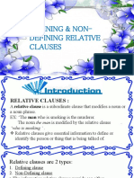 Defining & Non-Defining Relative Clauses