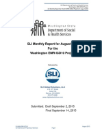 SLI Monthly Report - WA EMR-ICD10 Project - August 2015 - FINAL