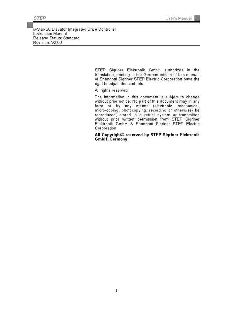 Astar Inverter Manual | PDF | Elevator | Electric Motor