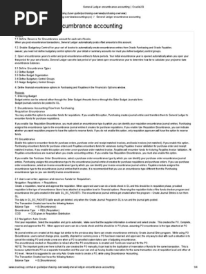 General Ledger encumbrance accounting _ OracleUG