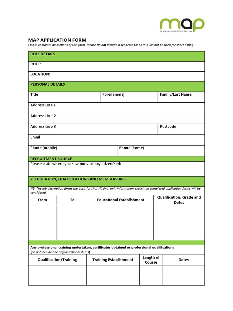 MAP Application Form V2 Current 4 | PDF | Employment | Justice