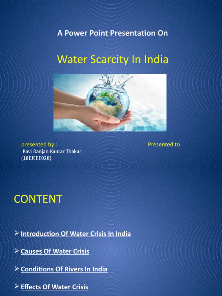 Water Scarcity in India | PDF
