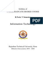 Information Technology: Syllabus of Undergraduate Degree Course