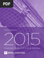 2015 Convocation Program - GSAS