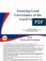 Ensuring Good Governance at The Local Level