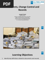 Documents, Change Control and Records: Joseph Tartal