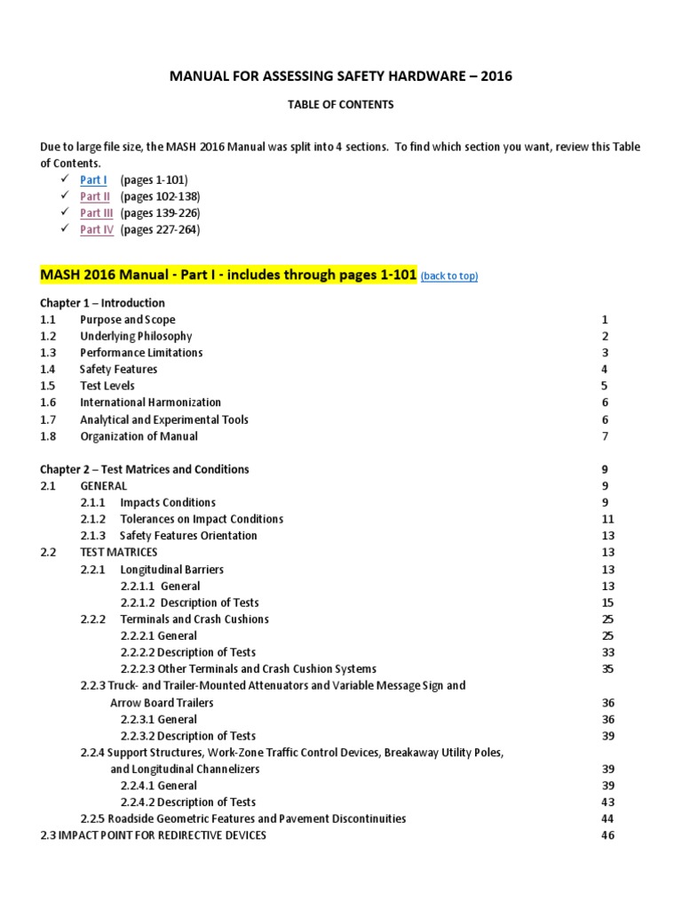 Mash Manual 2016 | PDF | Transportation Engineering | Transport