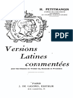 Petitmangin, Henri - Versions Latines Commentées Pour Les Classes de Troisième, Seconde Et Première-J. de Gigord (1947)