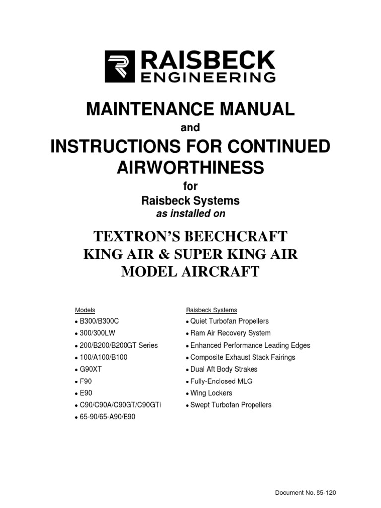 Maintenance manual instructions for continued airworthiness pdf